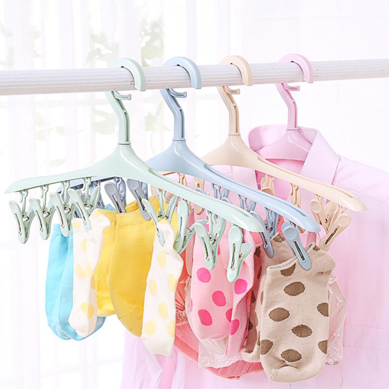 3Pcs Multi Functional Hanger Household Windproof Plastic Clip Clothes Rack Student Dormitory Sock Drying Clip