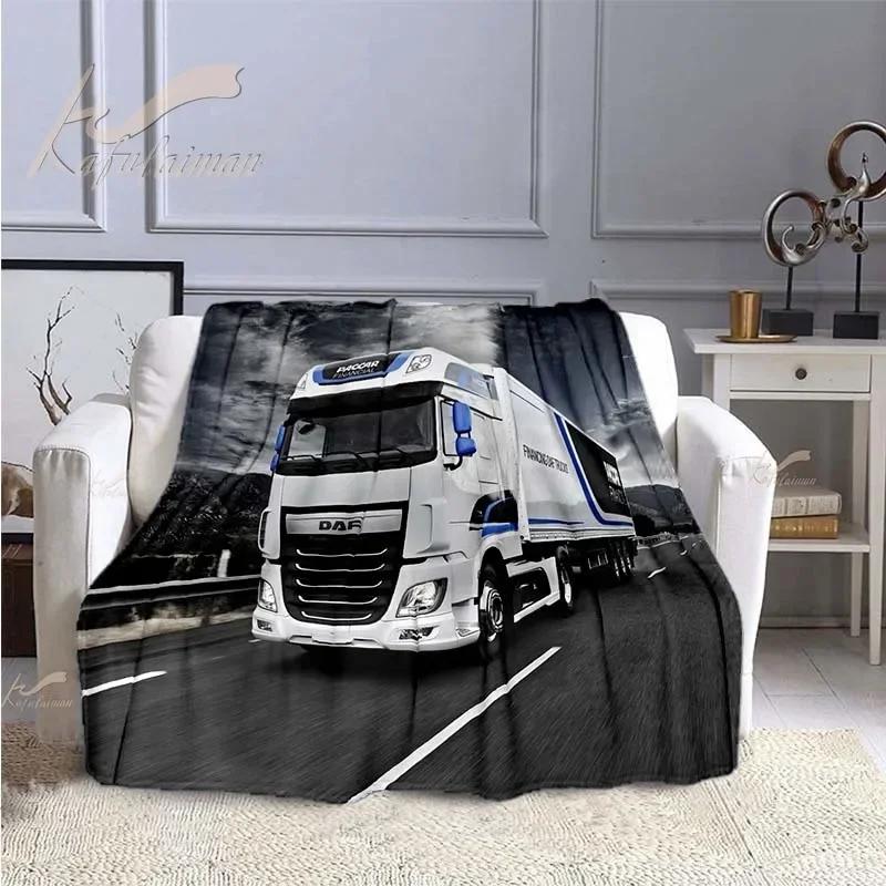 DAF Throw Blanket Truck Super Soft For Auto Parts Modern Cartoon Blanket Bedspread Throw Travel Dropship
