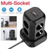 Multi-Socke Vertical 1.8m Extension Cord 1 Type-c and 3 USB Ports Overload Protector Switch Multi-function Smart Socket EU Plug