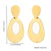 Gold Irregular Drop Earrings Hollow Oval Dangle Earrings for Women