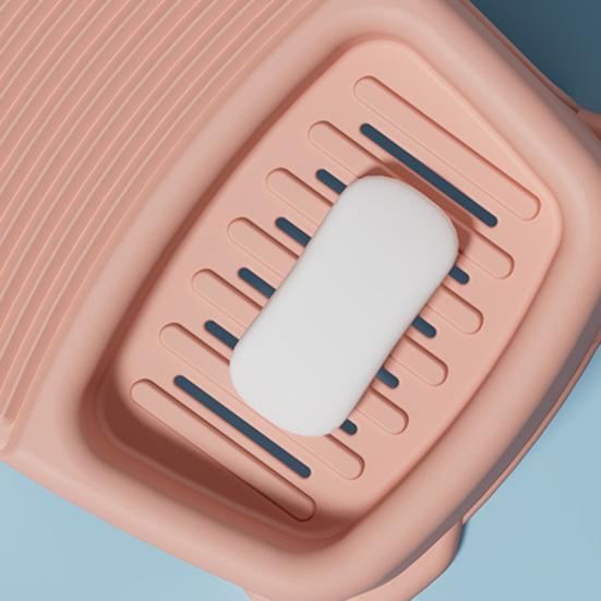 Haushalts-Handwaschbrett mit Seifenschalen, Abzugslöchern, rutschfestem Design, verstärkt