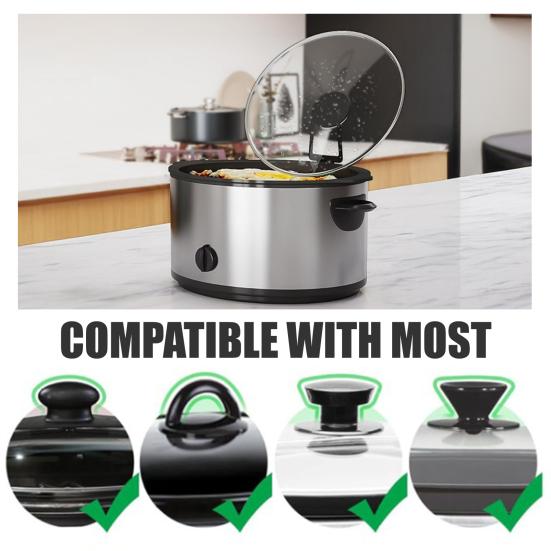 Pot Lid Holder Easy to Use Pot Lid Stand Stable Non-Slip Design Universal Slow Cooker Lid Support Fits Various Lid Sizes