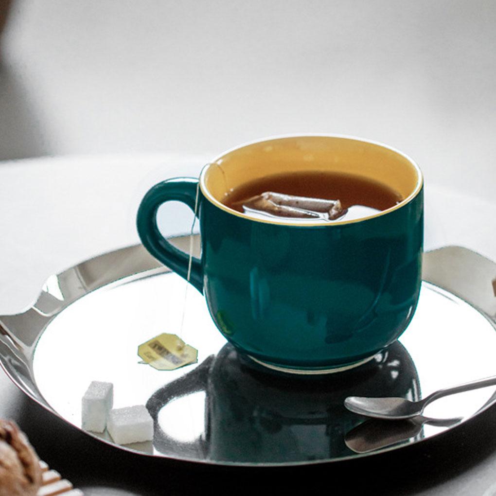 Caneca de cerâmica estilo nórdico para café da manhã, copo para micro-ondas, resistente ao calor, caneca para café, chá e leite, grande capacidade