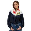 Women Fashion Long Soft Wrap Shawl Rose Flower Printed Sheer Chiffon Scarf