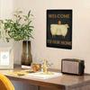 Metal Welcome Sign 12x8 Inch Wall Decor for Home Garden Outdoor Indoor