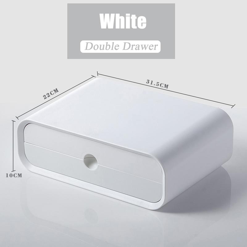 ABS Computer Monitor Holder Laptop Stand Desk Organizer Drawer Monitor Bracket Letter File Holder Home Office Table Storage Box