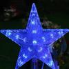 Hvězda na vánoční stromeček s LED světlem Kreativní tvar Plug-Play IP65 Vodotěsná zářící pěticípá hvězda Vánoční ozdoba na strom