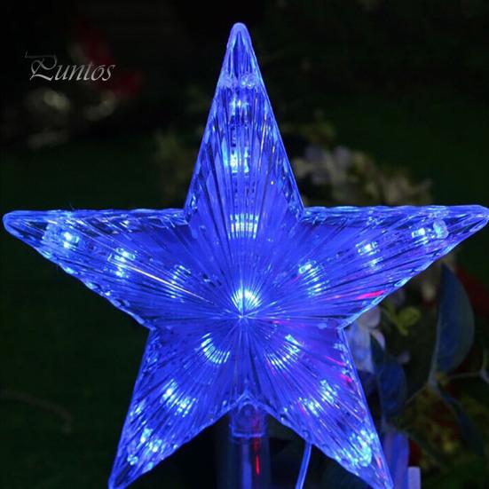 Punta Per Albero Di Natale A Stella Con 30 LED - Decorazione Natalizia Illuminata A Batteria