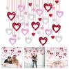 36Pieces Glittering Sequins Heart Pendant Love Heart Ornament For Valentines Day Wedding Bridal Showers Engagement Party