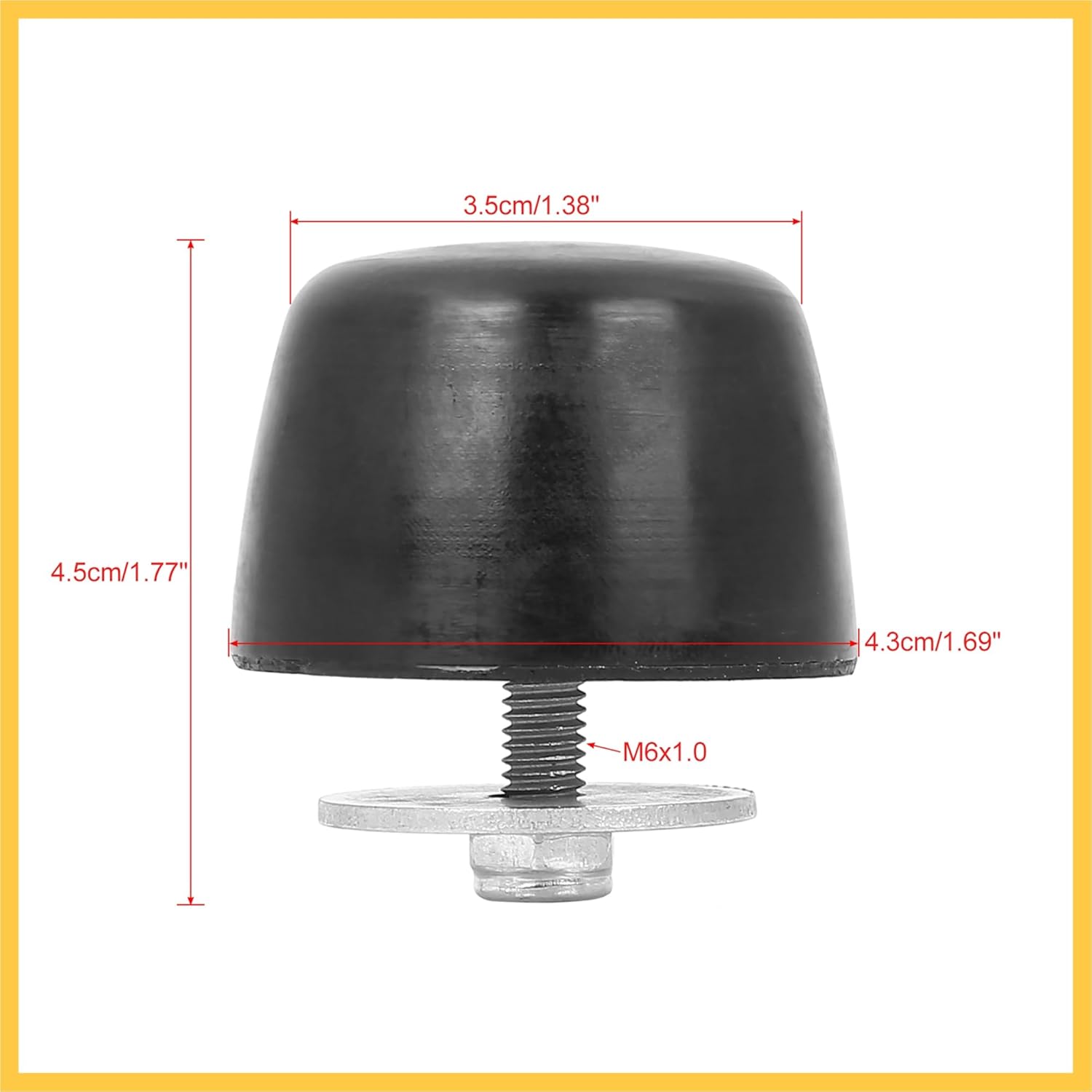 

2 Pcs Black Rubber Bumper Cushion Hood Bump Stop for Jeep Wrangler JK 2018 KJ71051BK Auto Replacement Parts