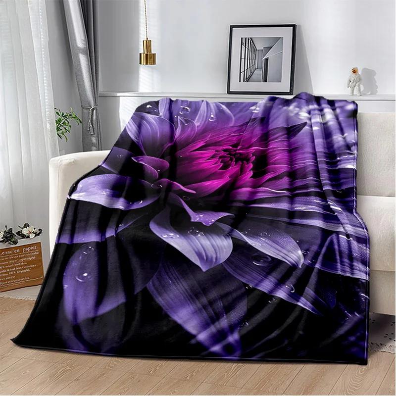 Nordic Love Rose Flowers Daisy Blanket,Soft Throw Blanket for Home Bedroom Bed Sofa Picnic Travel Office Rest Cover Blanket Kids
