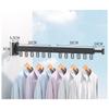 Good-Black Aluminum Retractable Clothes Hanger, 2-Fold Wall Mounted Drying Rack, Space-Efficient Design For Indoor & Outdoor Use