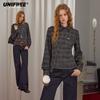 UNIFREE Academy Style Plaid Long Sleeve Shirt