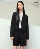 MUSINSA STANDARD WOMAN Women'S Lightweight Hidden Elastic Waist Half Slacks [Black]
