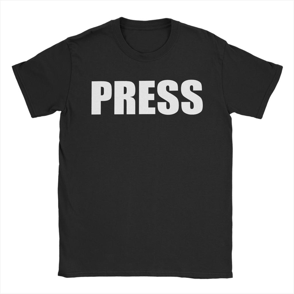 Unisex Press for Journalists Reporters T Shirts Cotton Clothes Vintage Short Sleeve Crew Neck Tees Summer TShirt