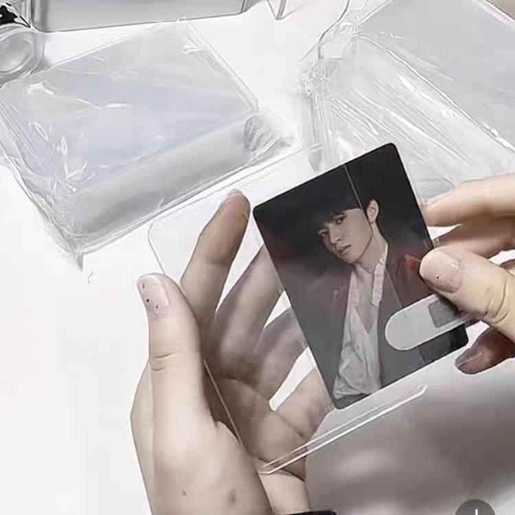 Clear Photocard Protector: Anti-Scratch, Hard Plastic Sleeve, 40 Microns, Double-Sided Lamination