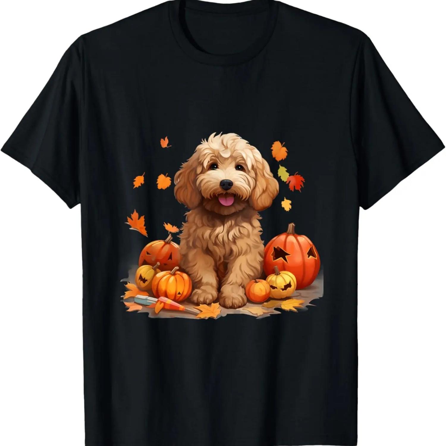 

Goldendoodle Halloween Cute and Spooky Doodle Dog T-Shirt S чёрный