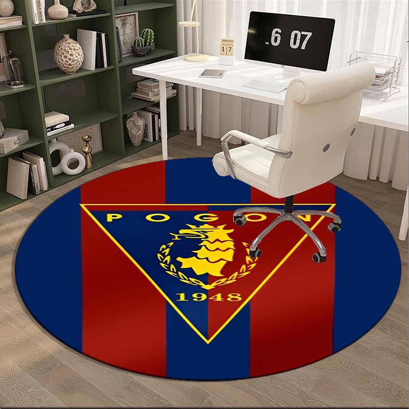 Pogoń Football Crest Round Rug for Livingroom,Bedroom, Palyroom, Chair Rug, Area Rug, Circle Carpet, Fan Christmas Gift