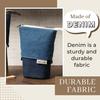 Sunstar Stationery Pencil Case, Delde Slim Pouch, Denim Blue, S1415891
