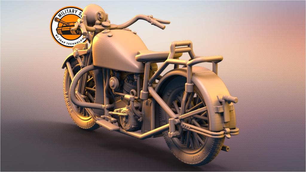 IDAP Technology Polish Sokol 1000 Military Motorcycle 3D Printer Kit PD48173 1/48