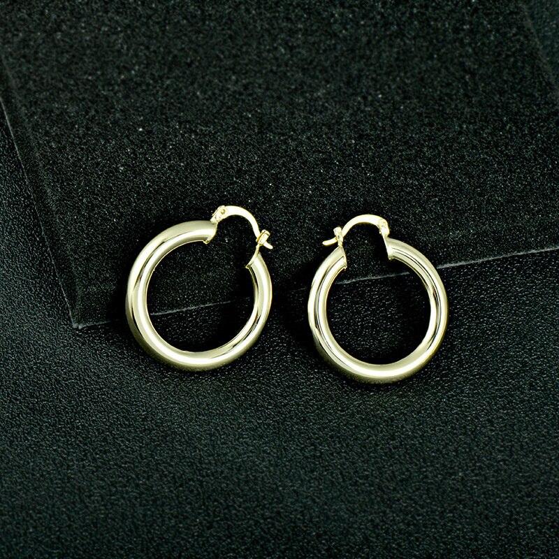 Wind Element Rings Earrings Smooth Metalized Gold Color Versatile Temperament New Arrival Female Earrings Round Ins EarringsTrendy Finger Ring