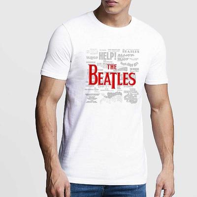 The Beatles T-Shirt: Titles & Logos - Size Large