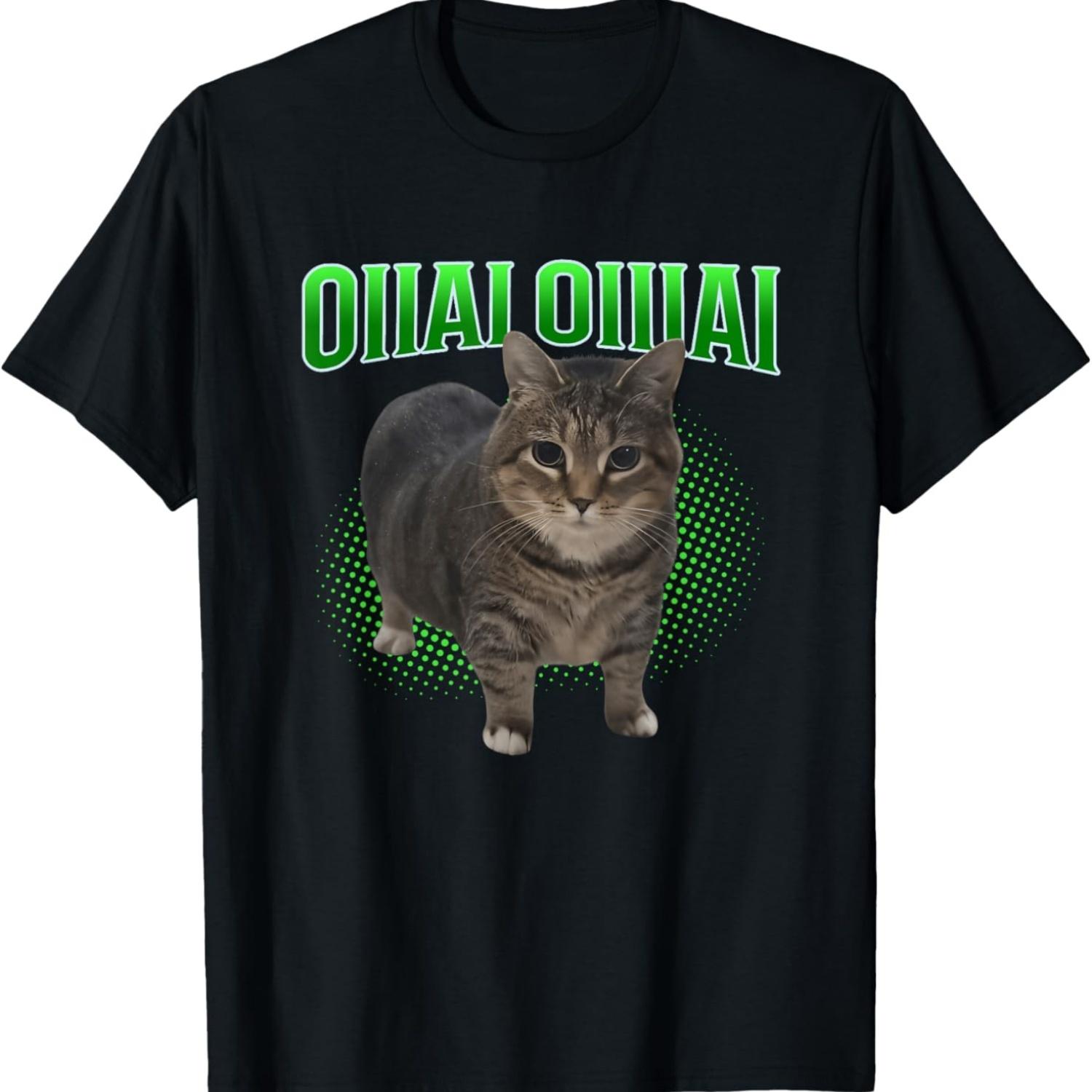 Funny oiia oiia Spinning Cat Meme Oiiai Oiiiai T-Shirt S чёрный