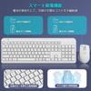 HUO JI Wireless Keyboard and Mouse Set, English Layout, Full-Size, Quiet Design, 2.4GHz Wireless, Thin, Ergonomic, Long-Lasting Use, Compatible with