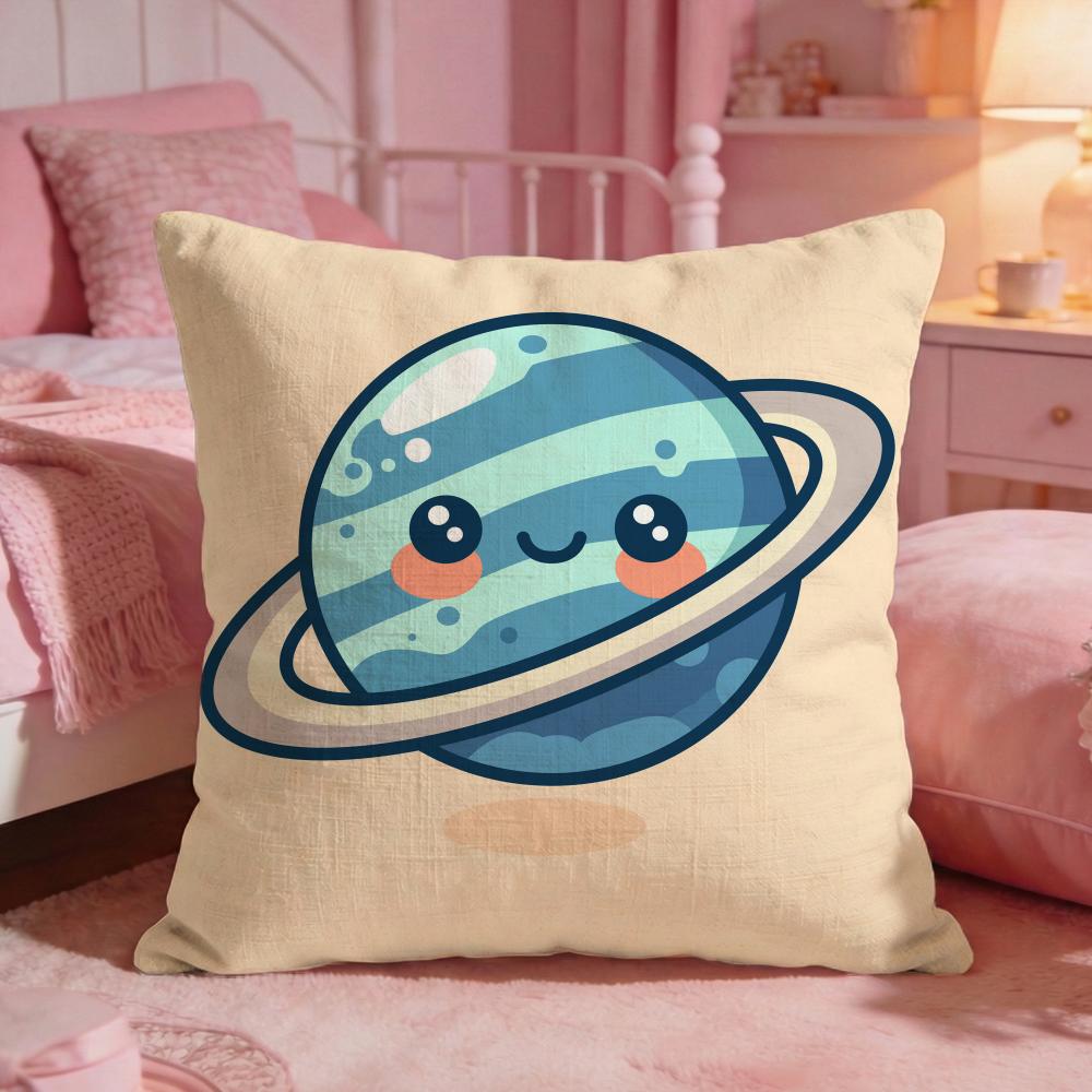DecorCartoon PlanetS Cushion Cover Premium Comfort Reversible Pillow Cove Two in One Design for Any Room Car Interior