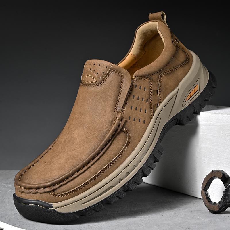 Fashion High Quality Outdoor Comfort Men's Leather Casual Shoes Fashionable Versatile Casual Leather Shoes Classic Handmade Travel Shoes