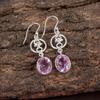 Morganite Gemstone 925 Sterling Silver Jewelry Handmade Dangle Earrings 2.00" EE-17-11