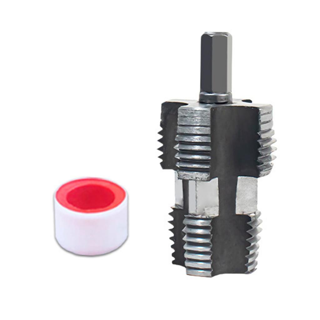 Bohrmaschinenkompatibler PVC-Rohrgewindeschneider PVC-Gewindeschneiderwerkzeug Kunststoffrohr Gewindebohrer Schneideisen Rohrgewindeschneider Zubehör
