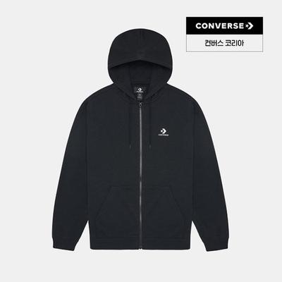 Converse Embroidered Star Chevron Standard Fit Full Zip Hoodie Black 10023871 A01