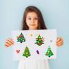 6 Stück/Set DIY Weihnachtsbaum Schneeflocken Puzzle, Tür- und Fensterdekoration für festliche Atmosphäre, Puzzle-Aufkleber Weihnachtsgeschenke