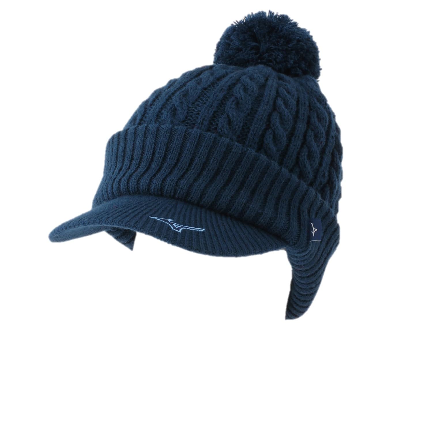 

Mizuno Breath Thermo Golf Knit Cap with and All Brim, Moisture-Wicking Heat-Generating, E2MWA706, Women s, Navy, One-Size-Fits (Head Circumference