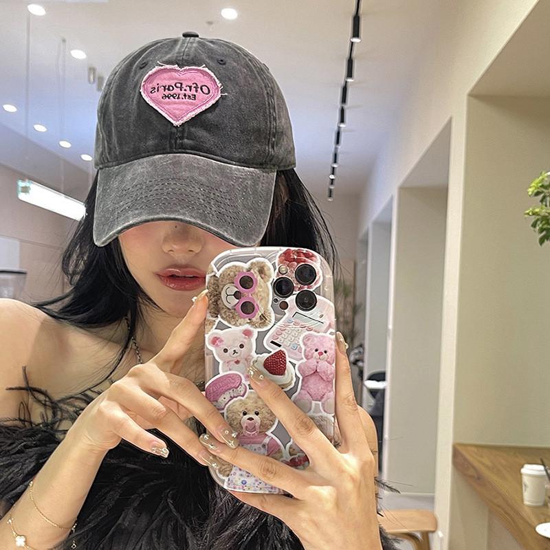 Chic Brown Baseball Cap With Simple Design And Sunshade Function For Women