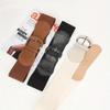 Elegant Elastic Wide Waist Belts for Women Classic Solid Colors with Stylish Metal Buckle Perfect for Dresses & Coats Comfortable Support