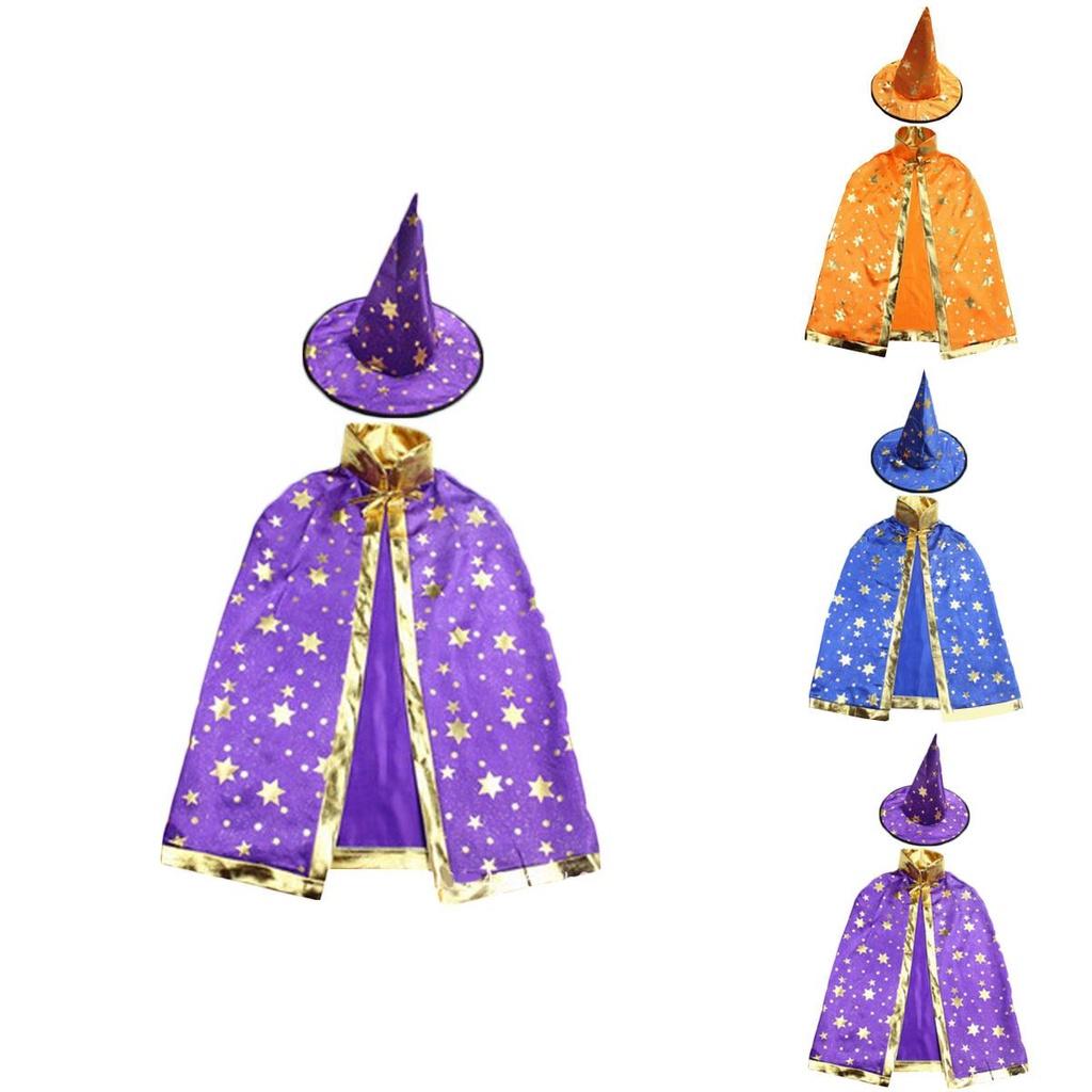 Stunning Halloween Cape With Elegant Hat For Kids And Adults Costume Parties