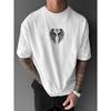 European Size Gothic Chain Wing Print T-Shirt - Gothic Wing Crew Neck Tee, Breathable  Fiber, Slightly Dropped Shoulder Fit, Machine Washable