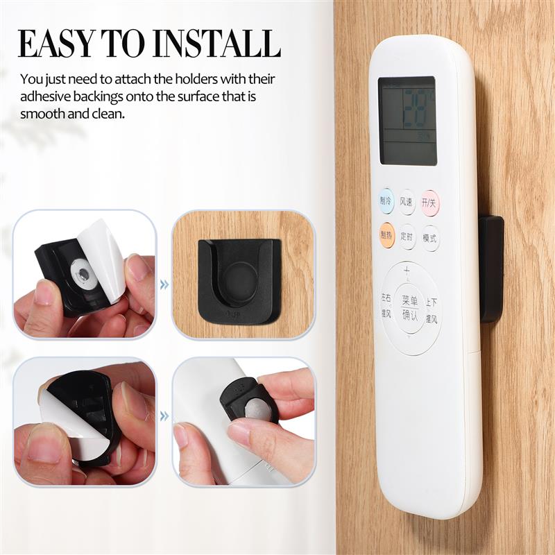 4 Sets Magnetic Hooks Wall Mount Strong Magnet Holder Anti-Lost Remote Control Storage Holder Fridge Sticker Home Organizer