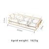 Phnom Penh Grid Snack Tray Candy Nuts Seeds Plate Glass Dry Fruits Dishes Home Desktop With Metal Frame Serving Snack Plates