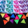 Neon Fluorescent Triangle Hand-Sewn Drill, Glass Rhinestone Flat Buckle Diy Accessories Clothing Wedding Materials Accessories