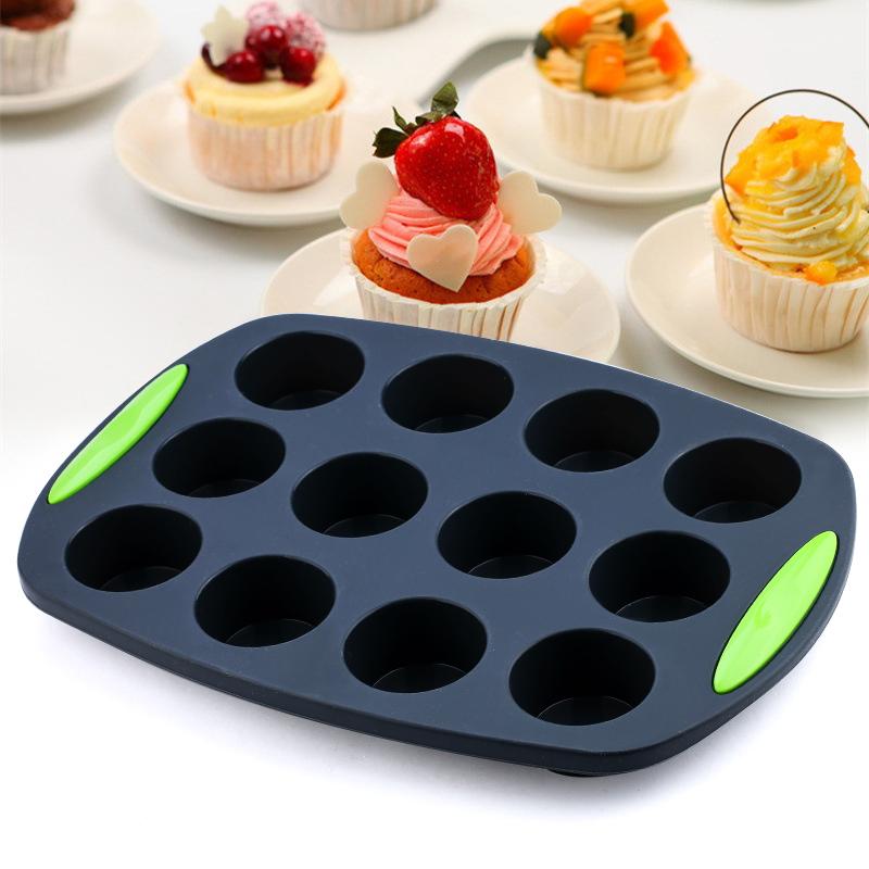 Rectangular Silicone Baking Cake Pan Cookie Sheet Molds Tray, Heat Resistant Nonstick Baking Tools for Muffin Loaf Bread Pizza