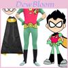 Anime Teen Titan Robin Costume For Boys Perfect Superhero Cosplay Jumpsuit**