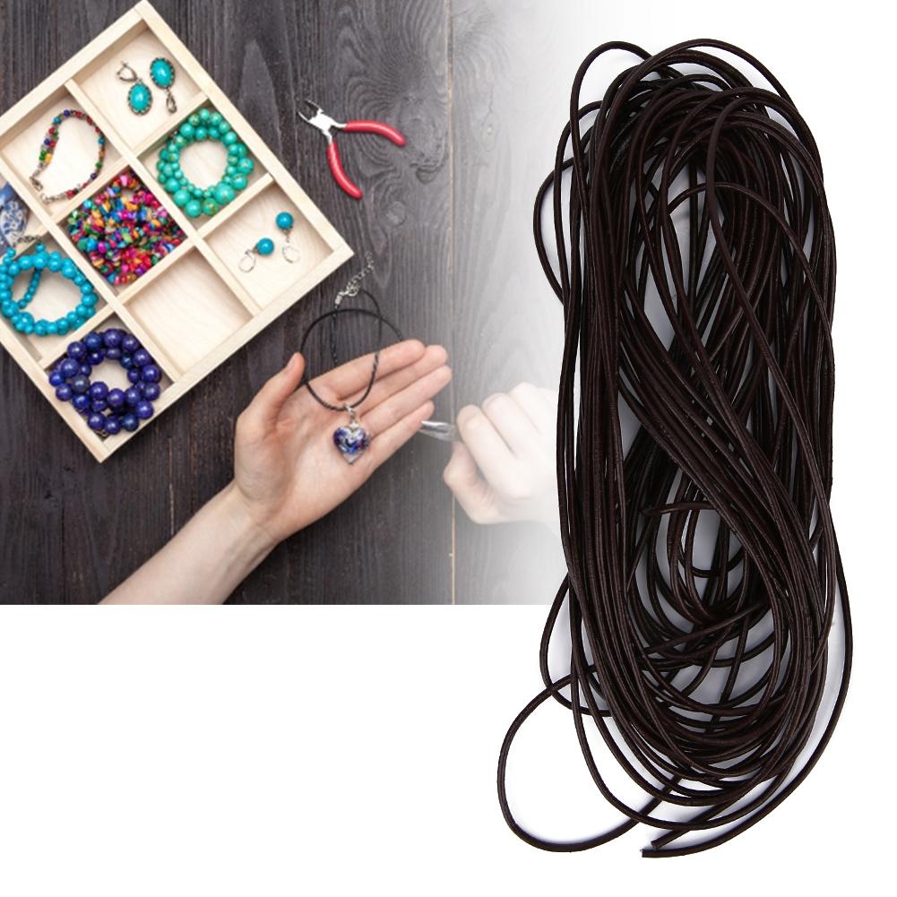 2.0mm Round String Cord Strap for DIY Bracelet Jewelry Making Accessory (Dark Coffee 10 Meters)