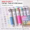 Languo 120/10 Colors Ballpoint Pen 0.8mm Soft Grip Press Multicolor Writing Pen for Art Drawing Marking Pen School Stationery