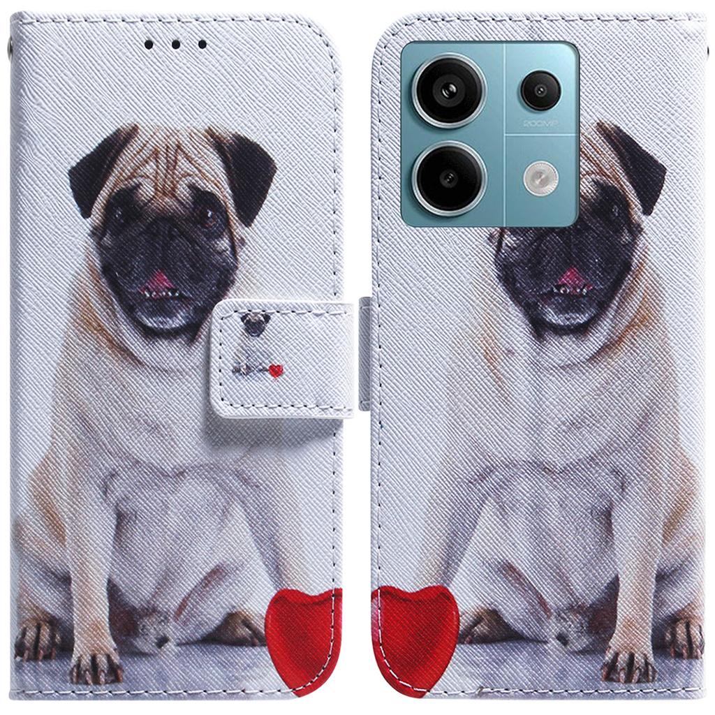 For Xiaomi Redmi Note 13 Pro 5G/Poco X6 5G Leather Case Stand Phone Cover 3D Creative Pattern Design