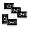 10pcs 3D Epoxy Stickers Car Steering Wheel Audio Decor Decals Accessories For HYUNDAI i20 i30 Tucson i10 ix35 i40 Azera GDI Kona PP18