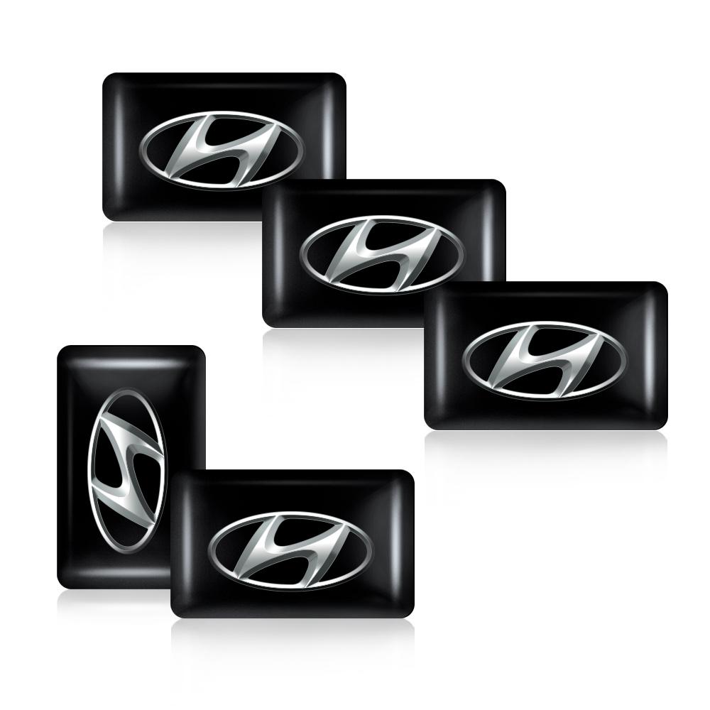 10pcs 3D Epoxy Stickers Car Steering Wheel Audio Decor Decals Accessories For HYUNDAI i20 i30 Tucson i10 ix35 i40 Azera GDI Kona PP18