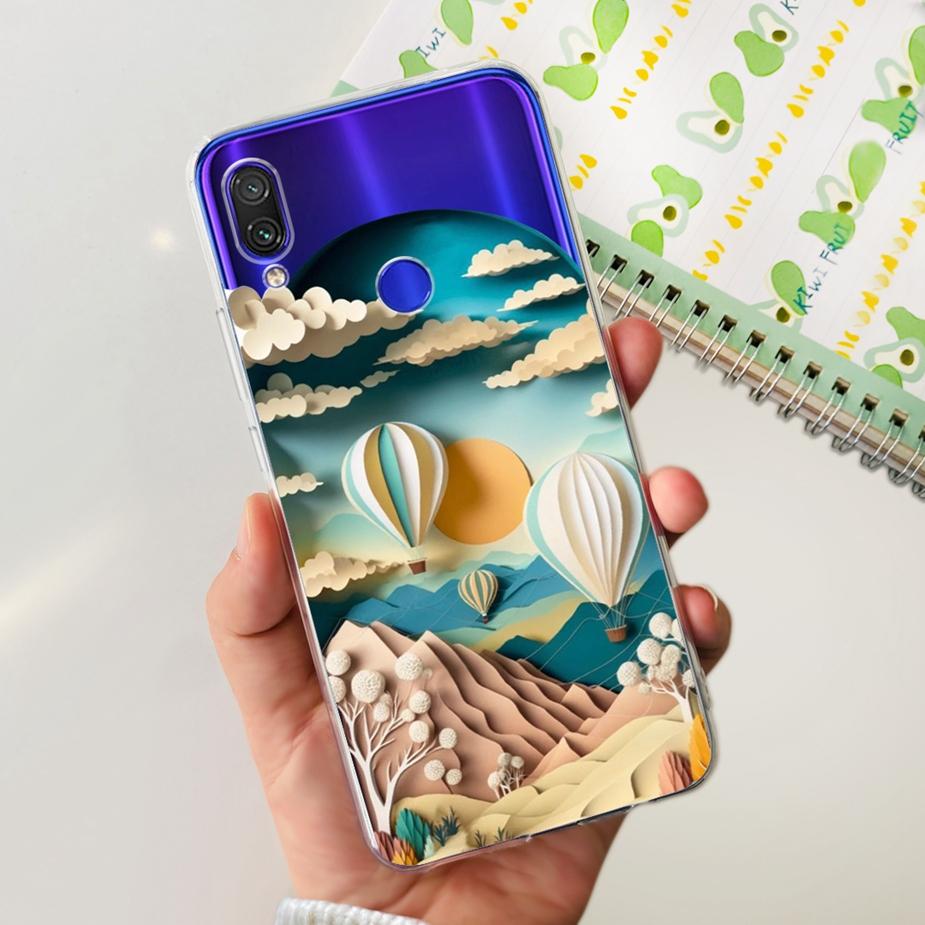 For Xiaomi Redmi Note 7 Pro Case Redmi7 Cute Panda Painted Cover Clear Silicone Soft TPU Phone Case For Redmi 7 Note7 Pro Bumper